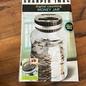 Sharper Image Digital Counting Money Jar – New (Box Damage)